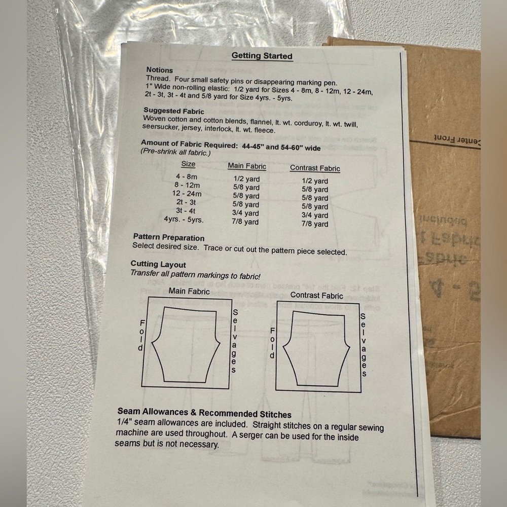 New Conceptions Reversible Pants Sewing Pattern - Picture 3 of 3